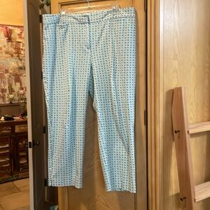 Talbots Blue and White Patterned Pants